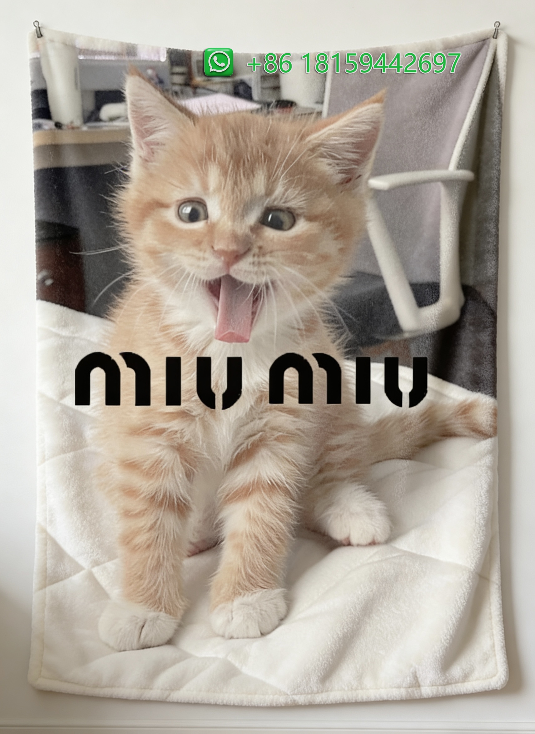 Miumiu Throw Blankets